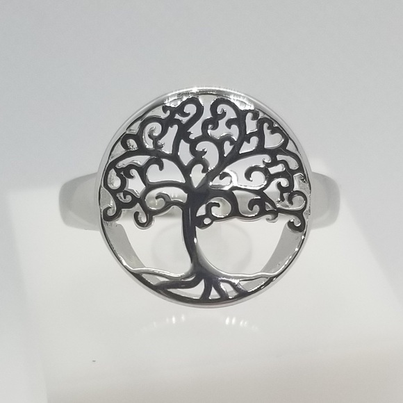 925 Sterling Silver Tree of Life Ring - Picture 8 of 8